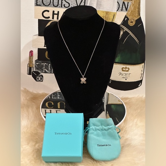 Tiffany & Co. Jewelry - Tiffany & Co. Elsa Perreti X 2 Tone Necklace Gold Tone & 925 Sterling Silver EUC